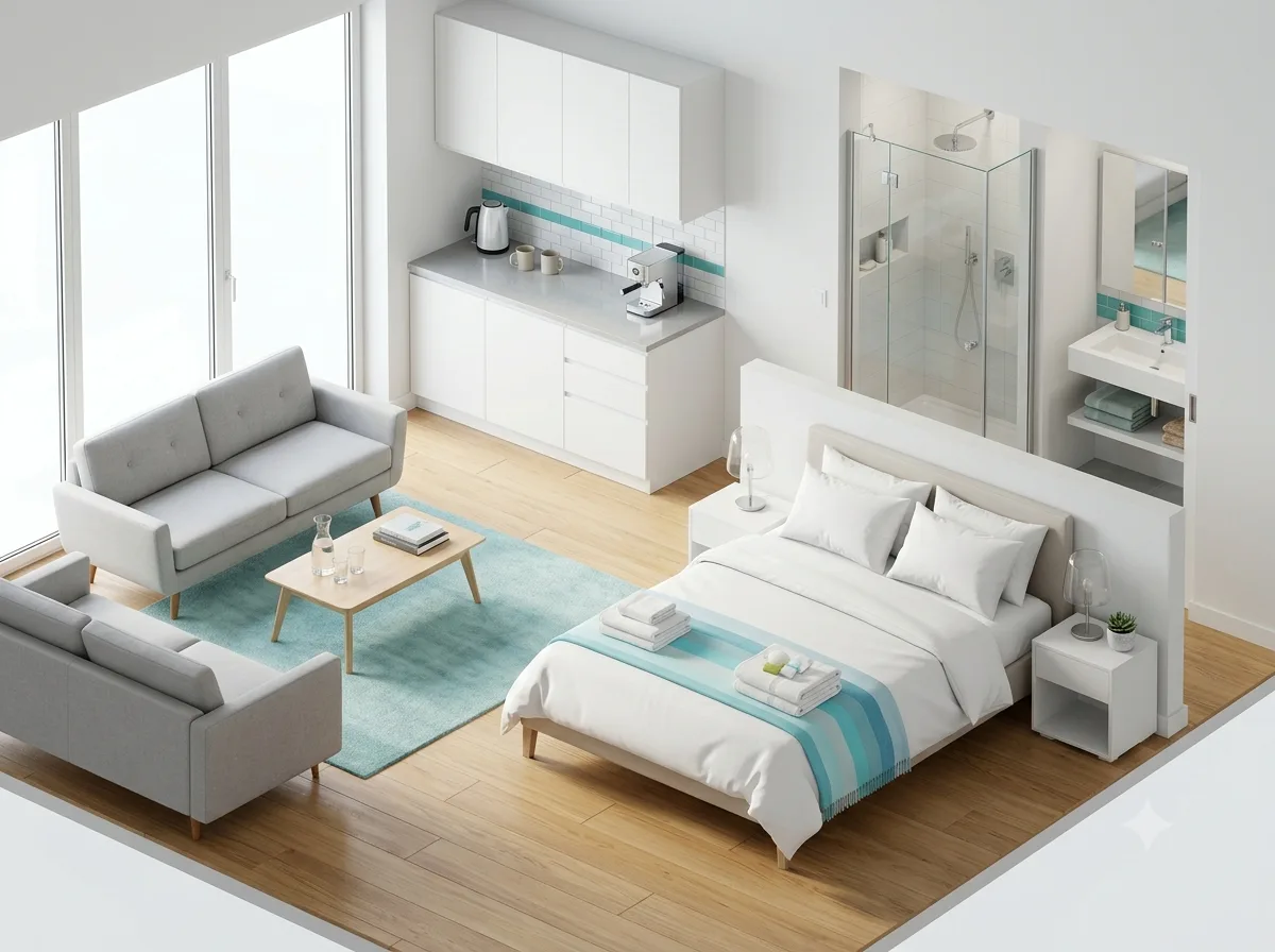 Bright, freshly cleaned home interior